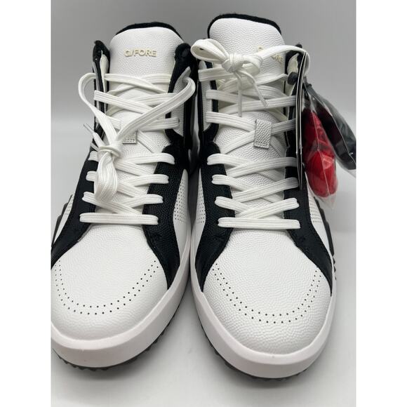 G/Fore G.112 Leather Mid-Top Street Shoe Black/White Men\'s Size 12 New main image 4
